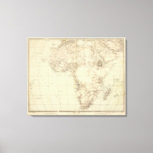 Impressão Em Tela Mapa do atlas de África que mostra colônias