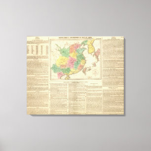 Impressão Em Tela Mapa do atlas de China e de Japão