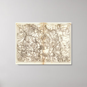 Impressão Em Tela Mapa do atlas de Morvan