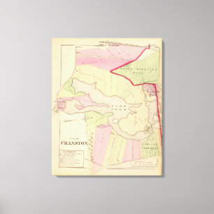 Impressão Em Tela Mapa do atlas do parque de Roger Williams da lagoa