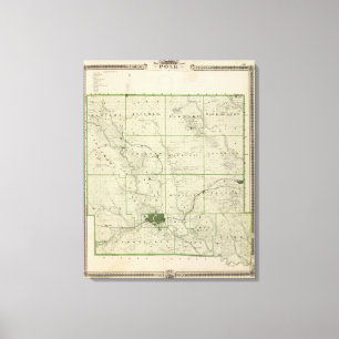 Impressão Em Tela Mapa do Condado de Polk, estado de Iowa