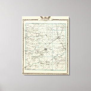 Impressão Em Tela Mapa do Condado de Saline