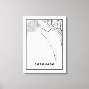 Impressão Em Tela Mapa do Coronado