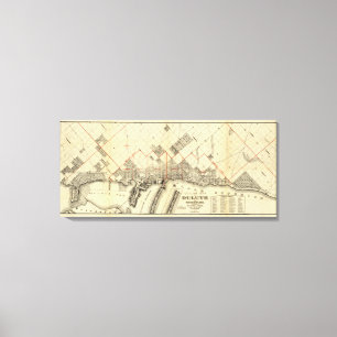 Impressão Em Tela Mapa do esboço de Duluth e de subúrbios