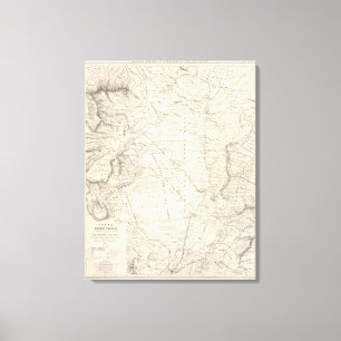 Impressão Em Tela Mapa do grande Chaco e das regiões vizinhas