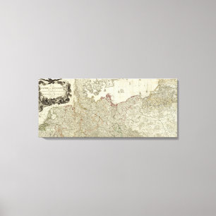 Impressão Em Tela Mapa do império da seção do norte de Alemanha
