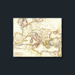Impressão Em Tela Mapa do Império Romano Antigo<br><div class="desc">Mapa da Vintage mostrando o antigo império romano.</div>