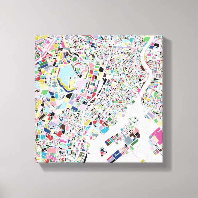 Impressão Em Tela Mapa do Japão de Tóquio (Frente)