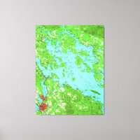 Mapa do Lago Winnipesaukee (1956)