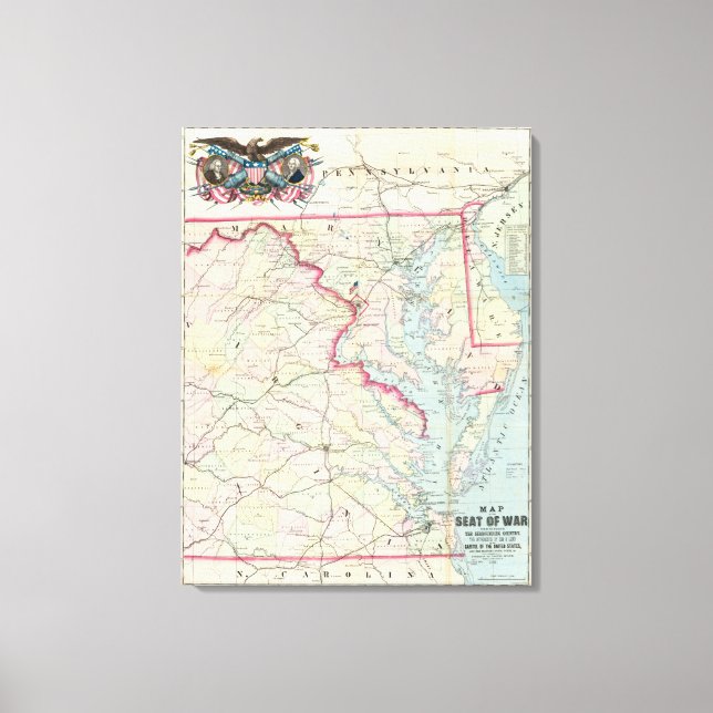 Impressão Em Tela Mapa Do Lugar De Guerra (Frente)