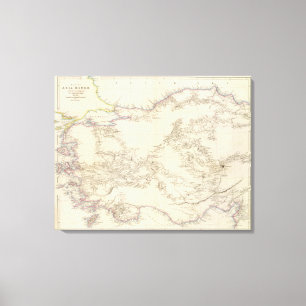 Impressão Em Tela Mapa do menor de Ásia