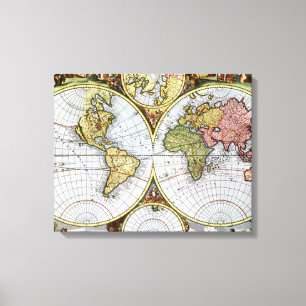 Impressão Em Tela Mapa do mundo