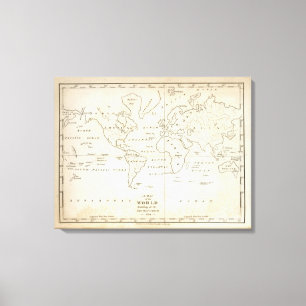 Impressão Em Tela Mapa do mundo