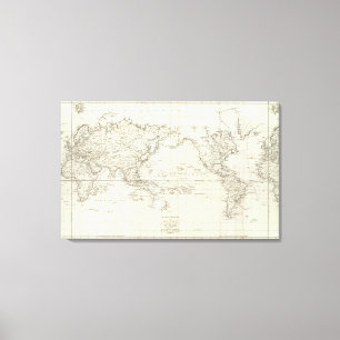 Impressão Em Tela Mapa do mundo 9