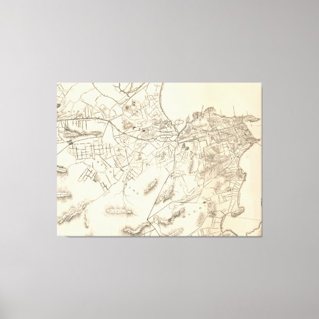 Impressão Em Tela Mapa do Rio de Janeiro (1896) (Frente)