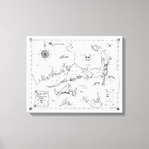 Impressão Em Tela Mapa do tesouro de Cape Cod