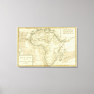 Impressão Em Tela Mapa do vintage de África 2