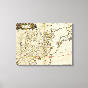 Impressão Em Tela Mapa do vintage de China   1662