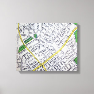 Impressão Em Tela Mapa do vintage de LOUISVILLE, KY
