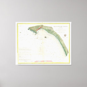 Impressão Em Tela Mapa do vintage do porto crescente CA da cidade