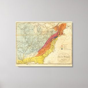 Impressão Em Tela Mapa dos Estados Unidos da América 4