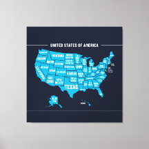 Mapa dos Estados Unidos Design Minimalista Verde A