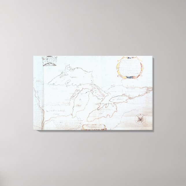 Impressão Em Tela Mapa dos Lagos Excelentes (Frente)