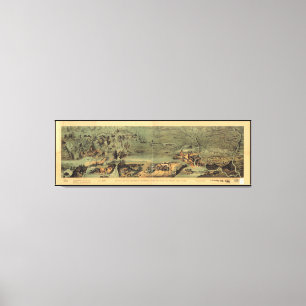 Impressão Em Tela Mapa dos pioneiros mórmon Nauvoo para Excelente Sa