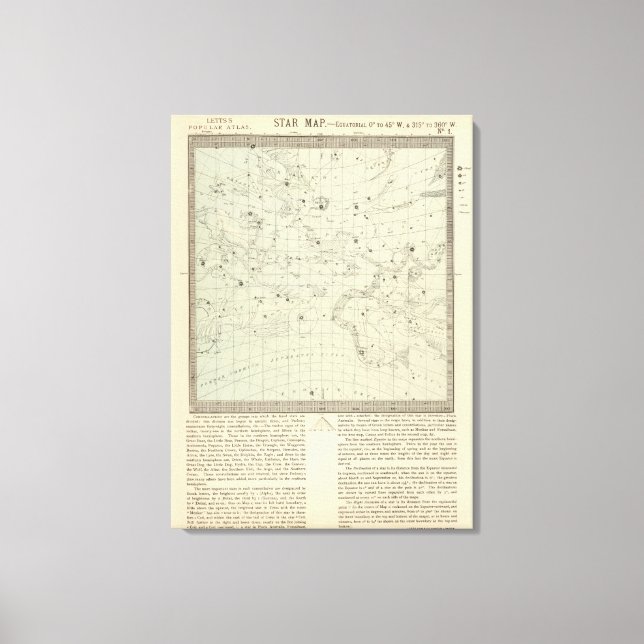 Impressão Em Tela Mapa em estrela (Frente)