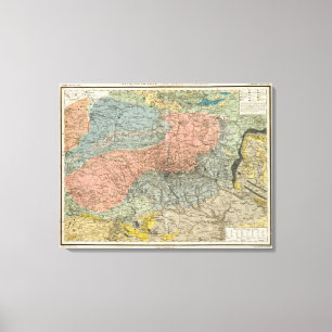 Impressão Em Tela Mapa especial de montanhas gigantes