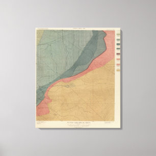 Impressão Em Tela Mapa especial do atlas da folha do parque do