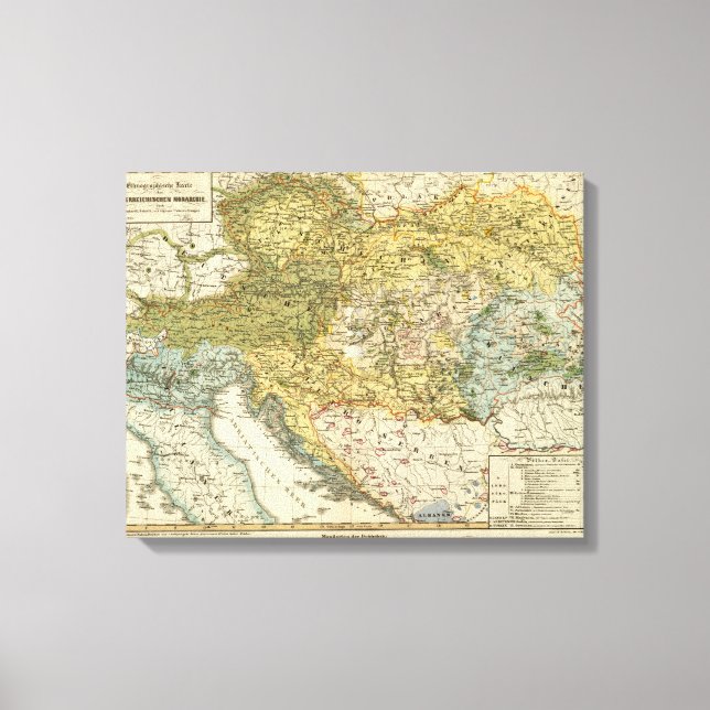 Impressão Em Tela Mapa etnográfico da Europa (Frente)