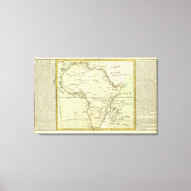 Impressão Em Tela Mapa físico da África (Frente)