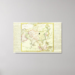 Impressão Em Tela Mapa físico de Ásia