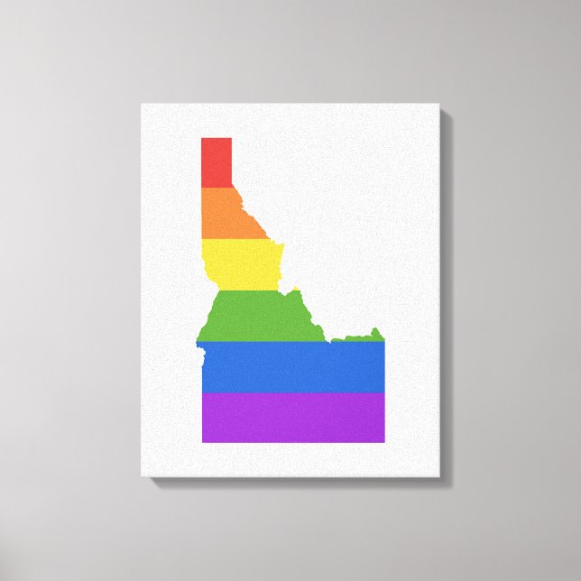 Impressão Em Tela Mapa gay dos EUA | Estado de Idaho (Frente)