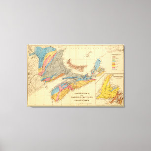 Impressão Em Tela Mapa Geological, províncias marítimas