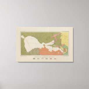 Impressão Em Tela Mapa Geológico do Distrito de Clear Lake