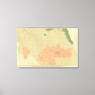 Impressão Em Tela Mapa geológico do platô de Colorado