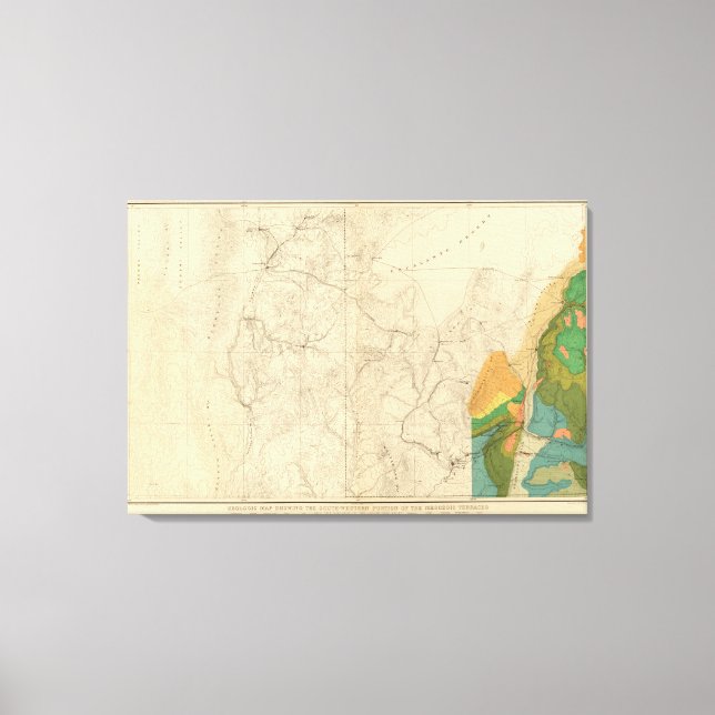 Impressão Em Tela Mapa Geológico Mostrando A Parte Sudoeste (Frente)