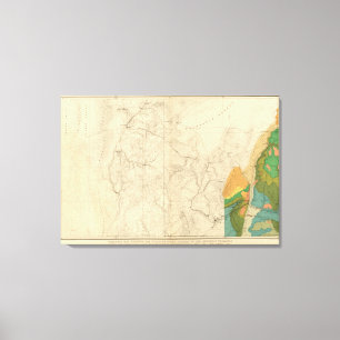Impressão Em Tela Mapa geológico que mostra a parcela ocidental sul