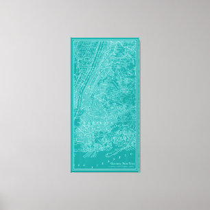 Impressão Em Tela Mapa gráfico de Nova Iorque