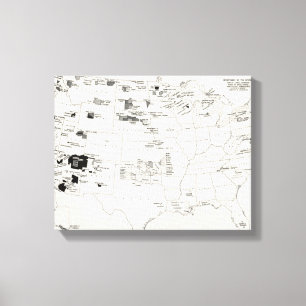 IMPRESSÃO EM TELA MAPA: INDIANOS AMERICANOS 2