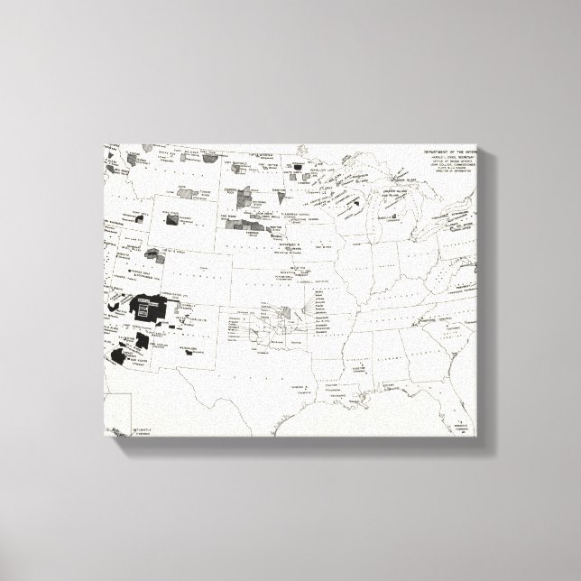 IMPRESSÃO EM TELA MAPA: ÍNDIOS AMERICANOS 2 (Frente)