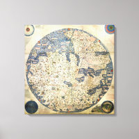 Mapa mundial do mapa mundial monge veneziano Fra M