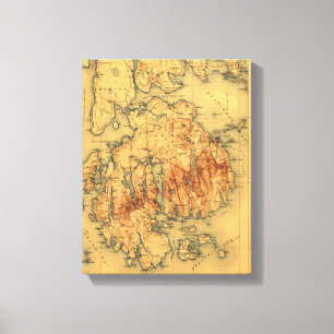 Impressão Em Tela Mapa nacional de Lafayette ParkPanoramic