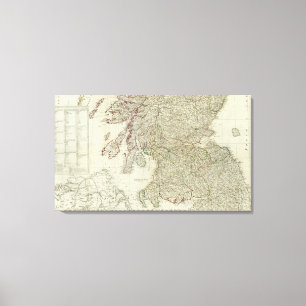 Impressão Em Tela Mapa novo e correto de Scotland