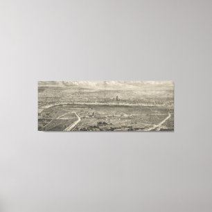 Impressão Em Tela Mapa pictórico do vintage de Londres Inglaterra