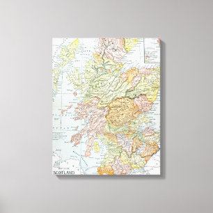IMPRESSÃO EM TELA MAPA: SCOTLAND