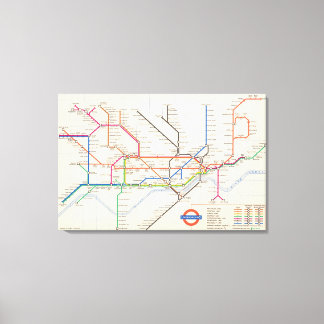 Impressão Em Tela Mapa Subterrâneo de Londres