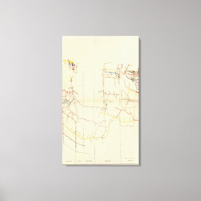 Impressão Em Tela Mapas Comstock de Minas Número V (Frente)